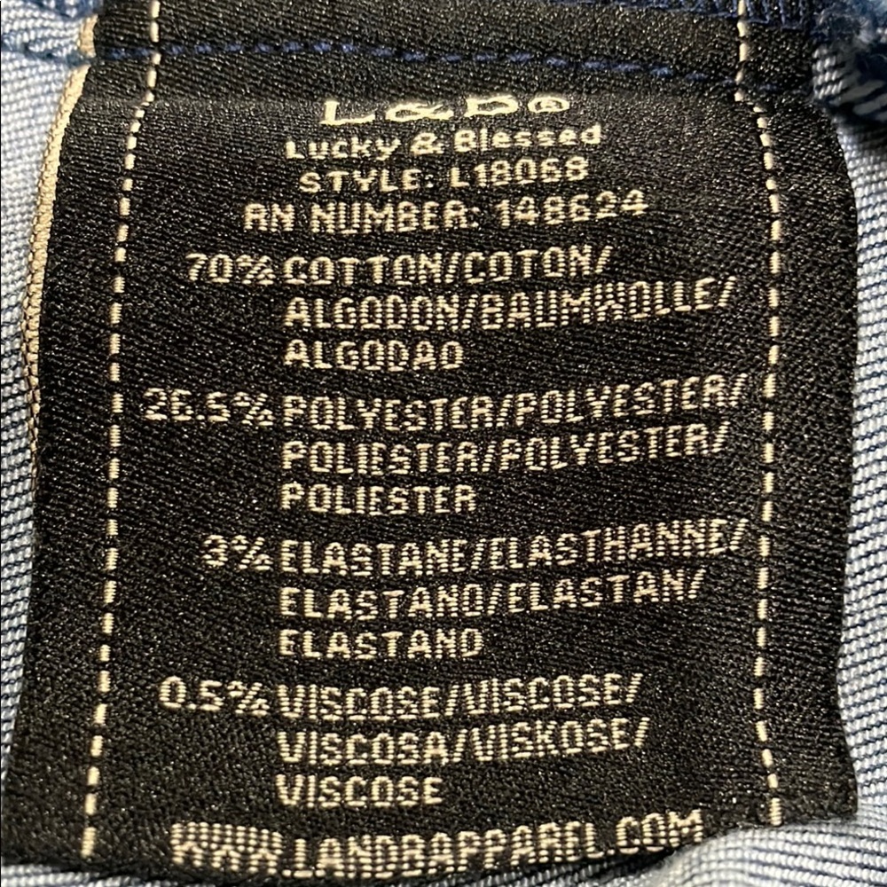 Lucky & Blessed Blue Denim Jacket Western Style - Picture 5 of 5